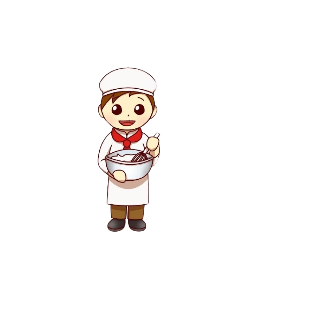 コックさんになりきった子どものイラスト